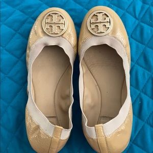Tory burch leather ballet flats